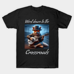 Blues dog: Went down to the crossroads T-Shirt